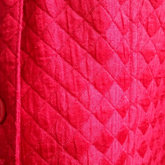 Laura Ashley Textured Button Up Jacket in Red Size XL - Picture 5 of 10